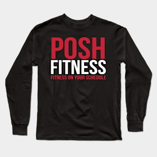 Posh Fitness for Dark Background Long Sleeve T-Shirt